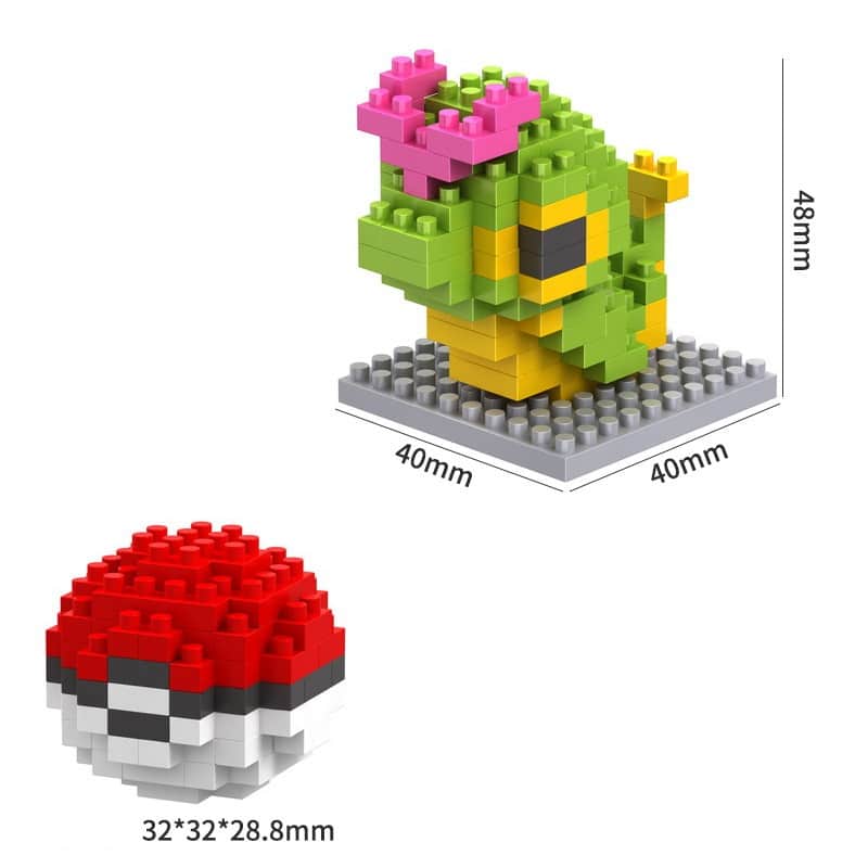 Blocs de Construction Pokémon Chenipan et Pokéball