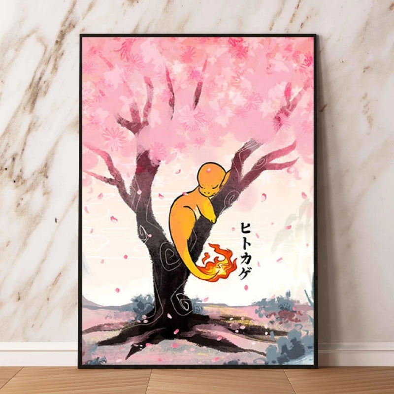 Tableau Japonais Pokémon Salamèche