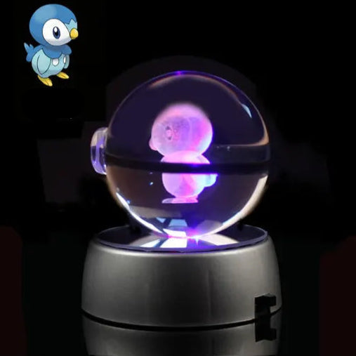Pokéball Lumineuse en Cristal Pokémon Tiplouf
