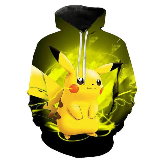 Sweat Pokémon Pikachu noir et jaune