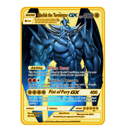 Carte Gold en Métal Pokémon Obelisk
