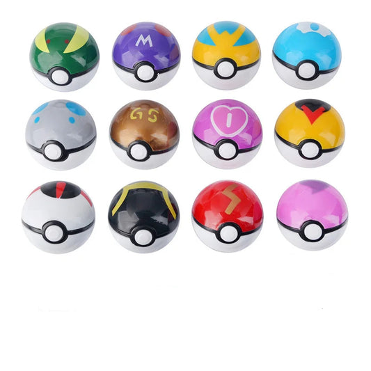 Lot de 12 Pokéballs avec figurines Pokémon