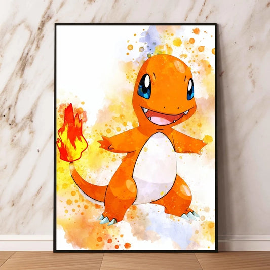 Tableau Pokémon Grand Salamèche Joyeux