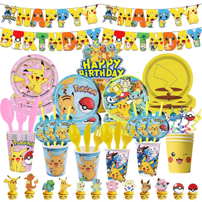 Décorations d’anniversaire Pokémon pour enfants