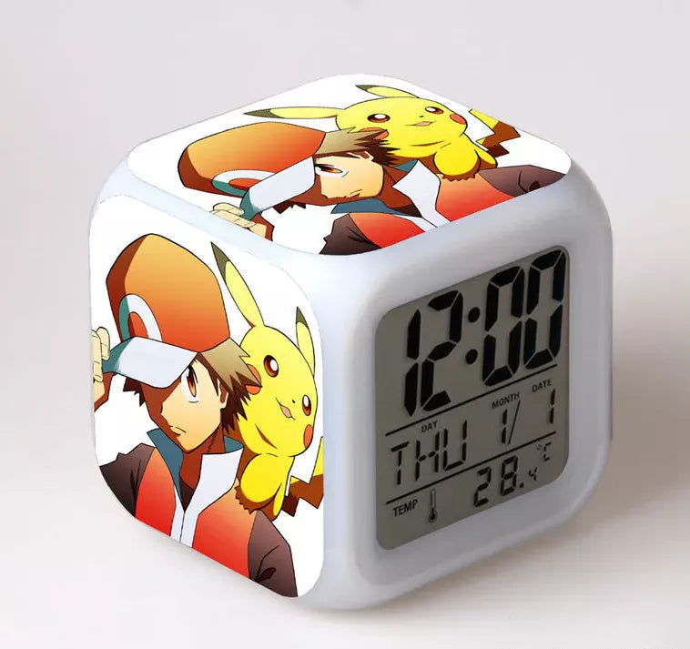Réveil Pokémon Red et Pikachu