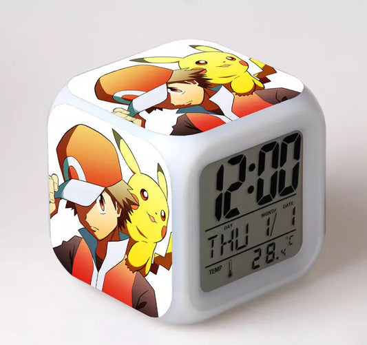 Réveil Pokémon Red et Pikachu
