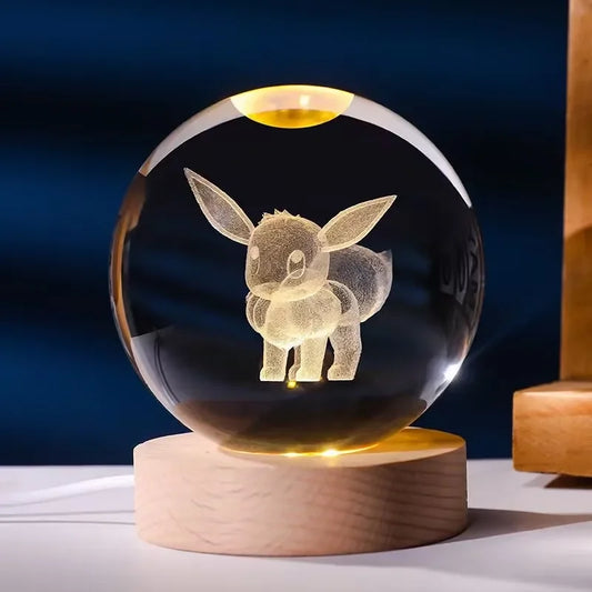 Pokéball Lumineuse en Cristal Pokémon Evoli