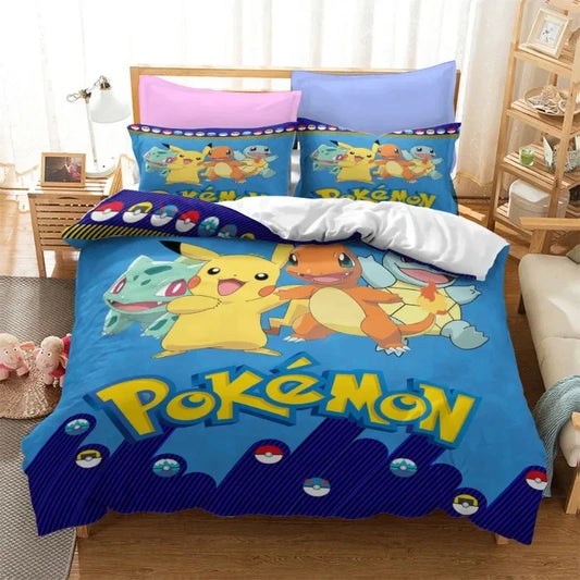 Housse de Couette Pokémon Dracaufeu VS Pikachu