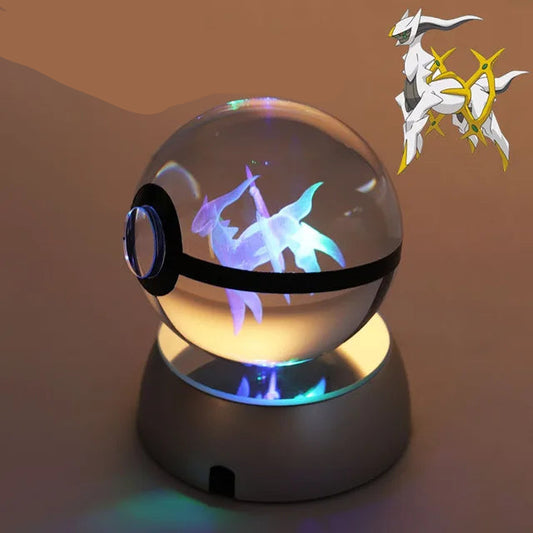 Pokéball Lumineuse en Cristal Pokémon Arceus