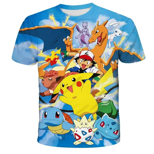 T-Shirt Pokémon Pikachu Et Dracaufeu