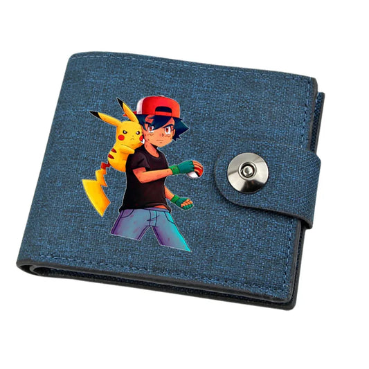 Portefeuille à Languette Pokémon Sacha et Pikachu