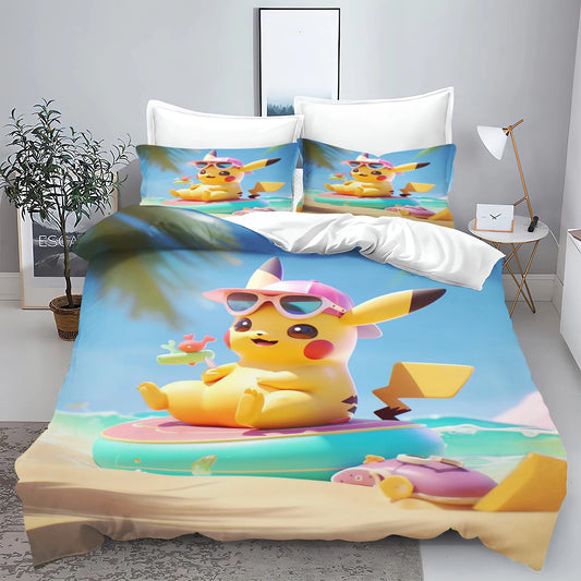 Housse de Couette Pokémon Pikachu Plage