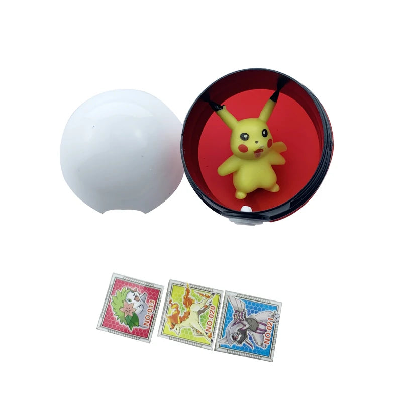 Lot de 12 Pokéballs avec figurines Pokémon