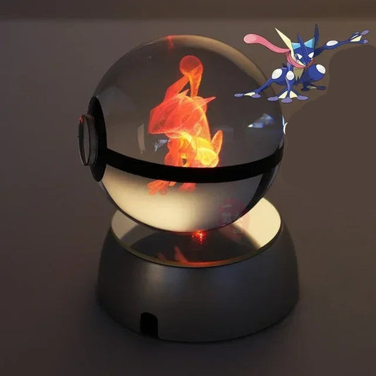 Pokéball Lumineuse en Cristal Pokémon Amphinobi