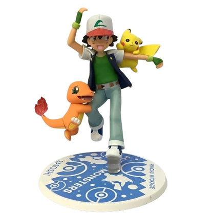 Figurine Pokémon Pikachu et Salameche avec Sacha