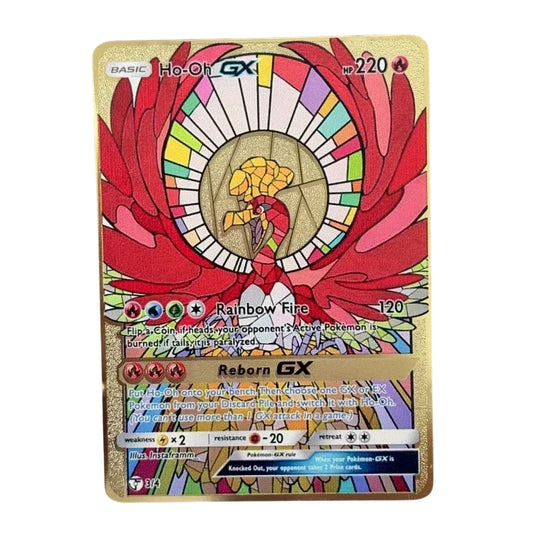 Carte Gold en Métal Pokémon Ho-oh